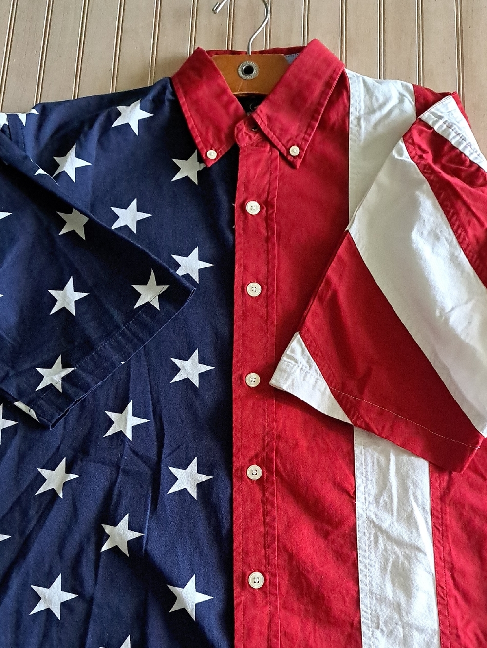 RedHead Americana Star & Stripe Button-Down Shirt - Red, White, Blue - Picture 9 of 9